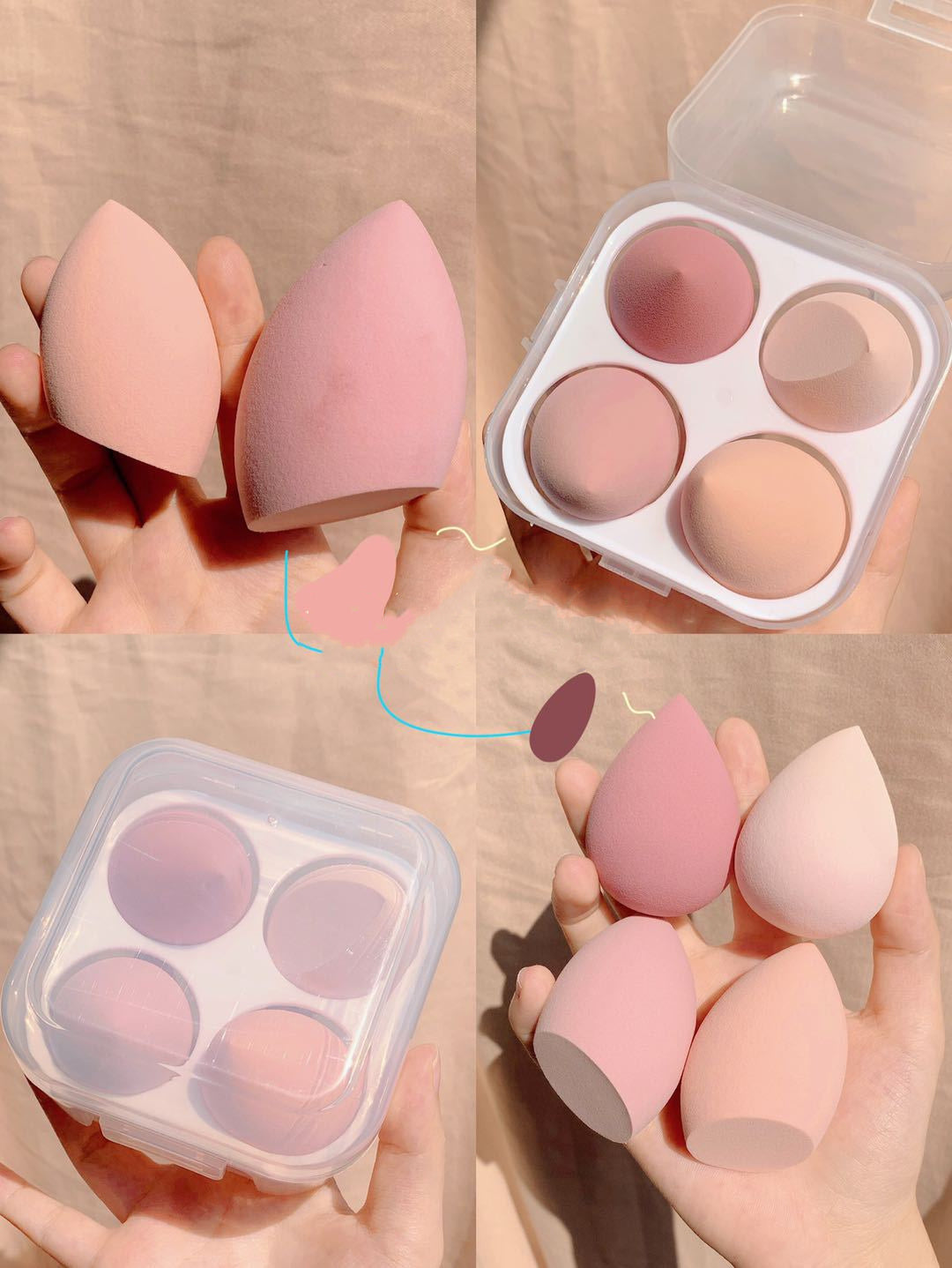 Makeup egg box at Elaten store