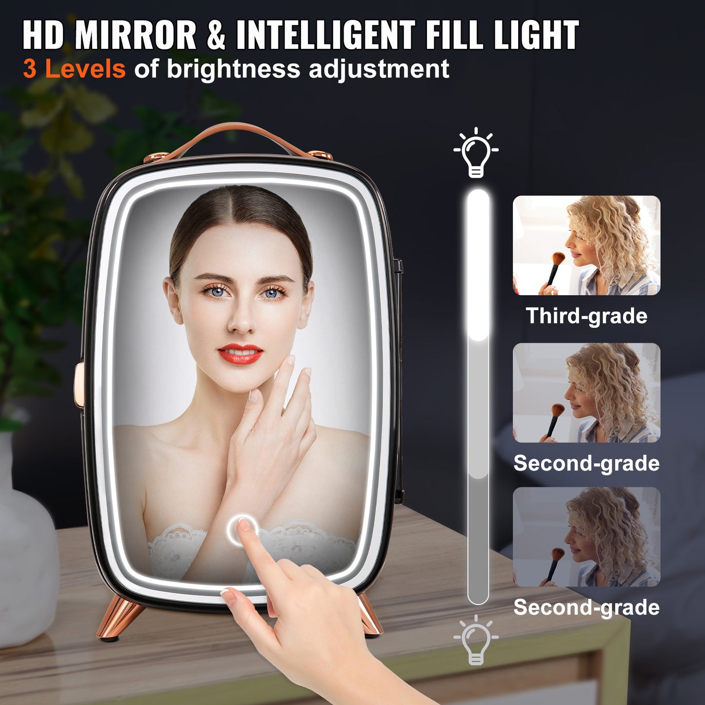 Skincare Fridge With LED Light 